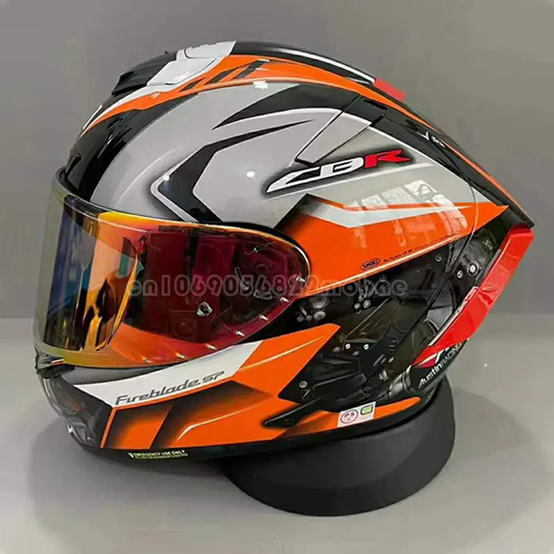 

Full Face Motorcycle helmet X14 Hon CBR orange color Riding Motocross Racing Motobike Helmet Casco De Motocicleta