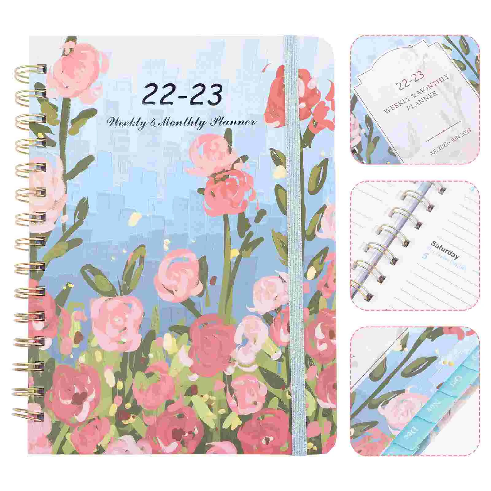 

Planner Notebook 2023 Book Journal Notepad Daily Calendar Weekly Monthly Spiral List Do Subject Plans Attendance Lesson Schedule