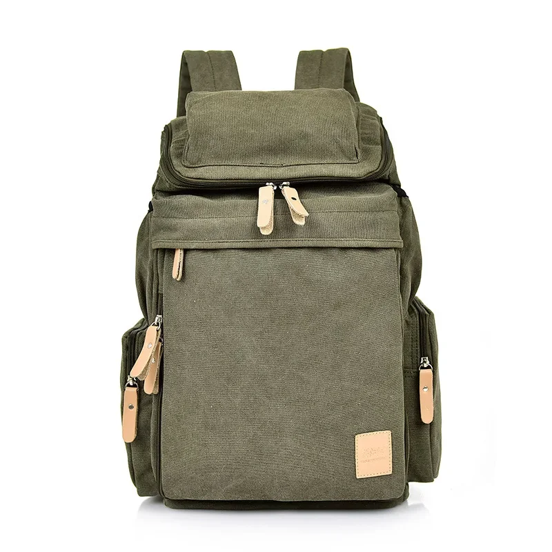 

Large Capacity Men Vintage Travel Climb Laptop Backpack Wash Canvas Backpack Male Retro Casual Rucksack Teenagers School Bags
