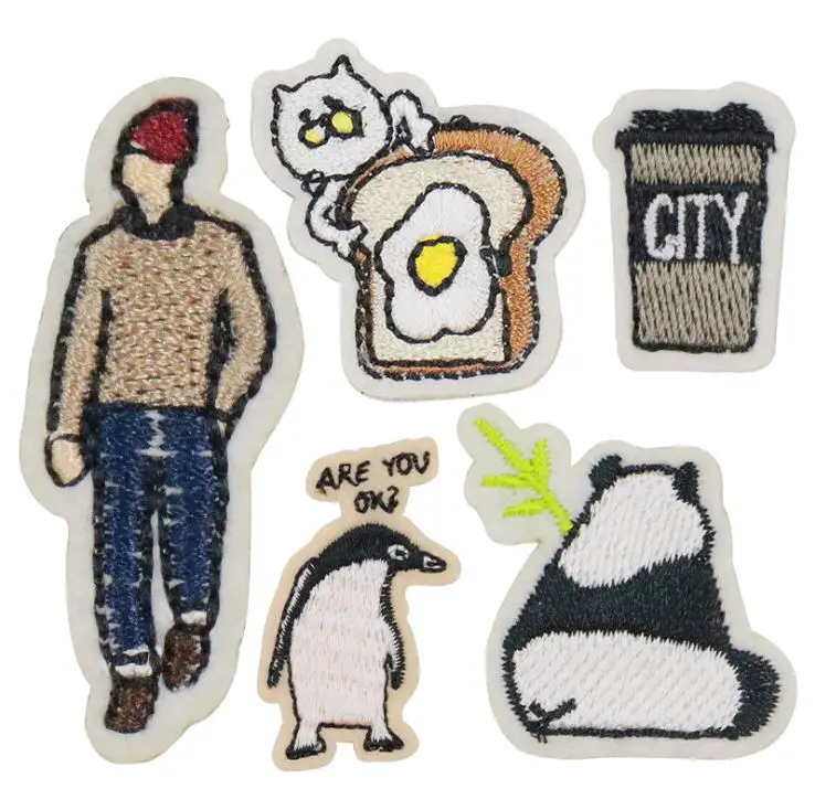 Утюг пришить 10 шт. вышитая нашивка джинсовое пальто футболка сумка для обуви