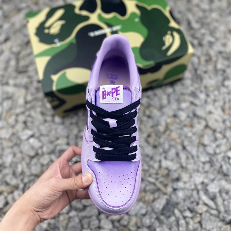 A Bathing Ape Sport Women Shoes Human Made Sta Sk8 Running Shoes Sneakers Casual Sandals Purple Shoes for Women Size:36-40