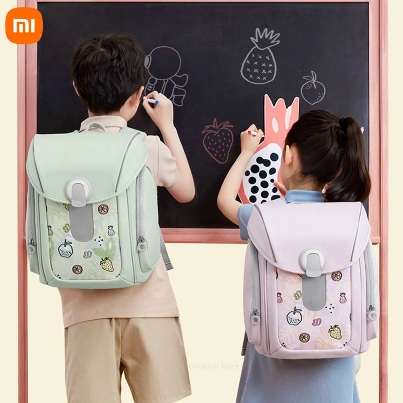 XiaoMi Youpin Upgrade Children Lighten Backpack for 6-12 Years Old Big Capacity Luminous Strips Waterproof Backpack School Bag