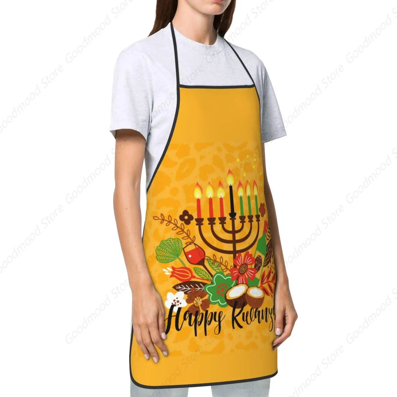 Фартук для отдыха с Африканским наследием Happy Кванзаа Регулируемый Кухонный