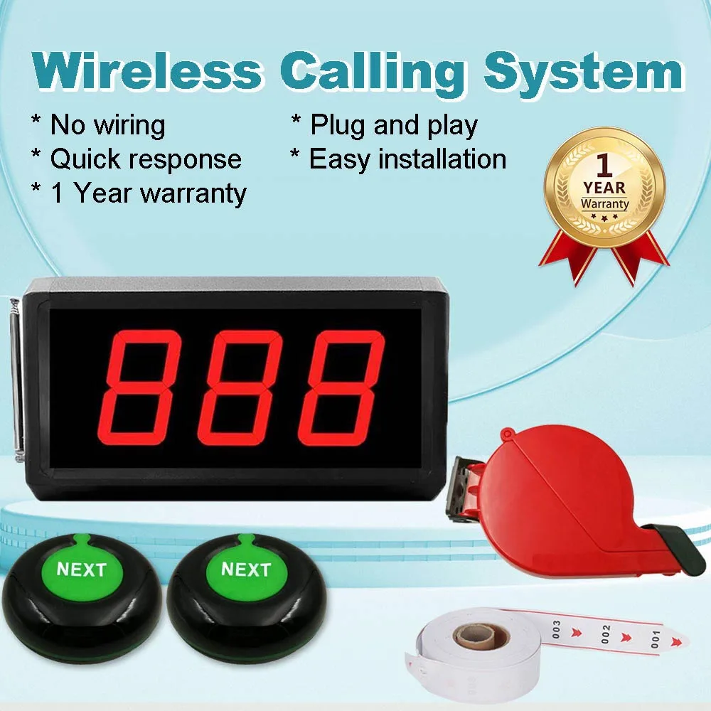Беспроводная система вызова очереди. Система номера со светодиодным дисплеем. 1