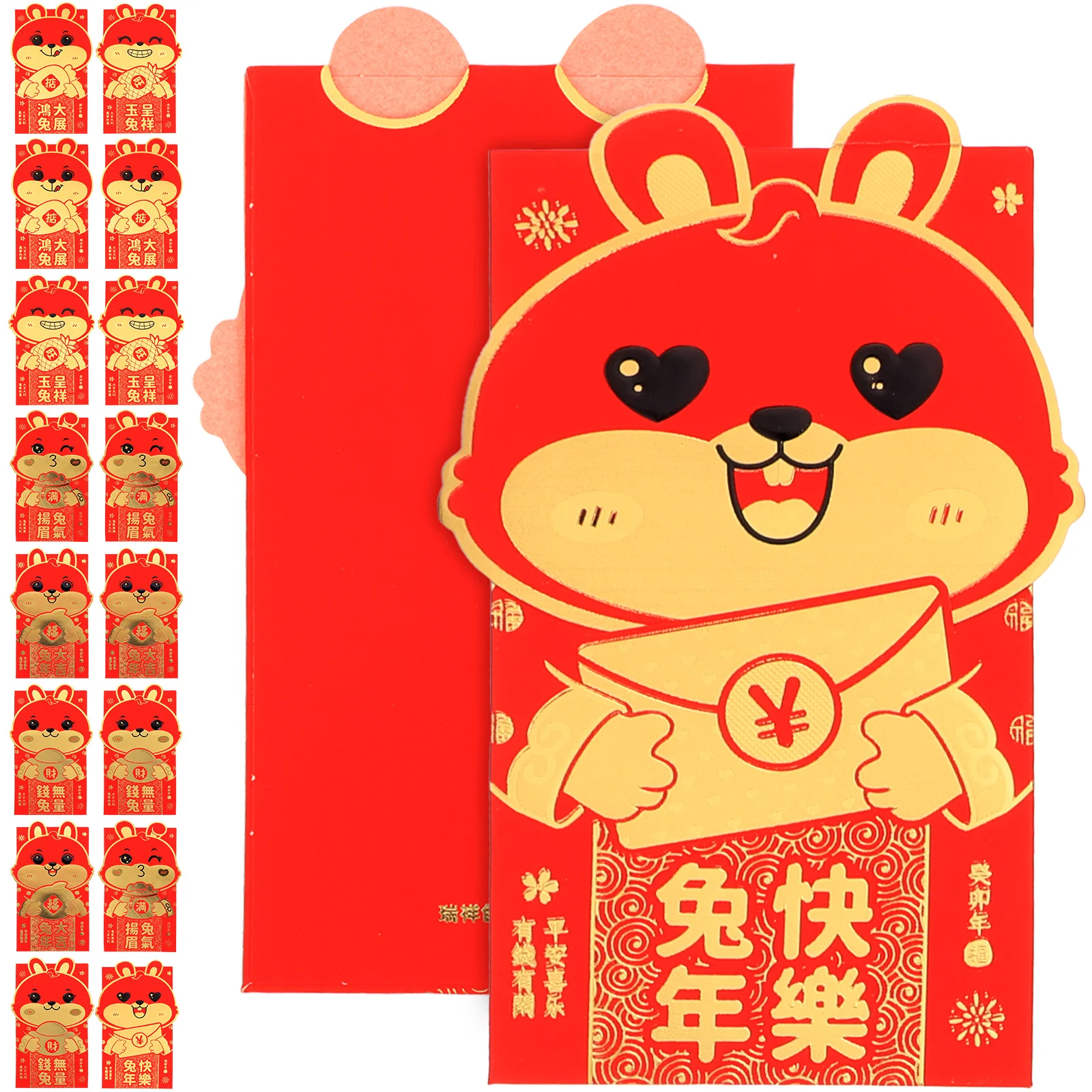 

Red Envelopes Envelope Packet Year Chinese New Gift Money Bag Rabbit Festival Spring Pocket Hongbao Cash Kids Li Xi Wedding