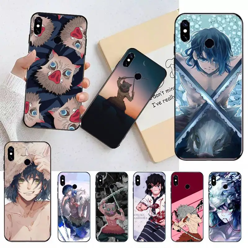 

Inosuke Hashibira Kimetsu no Yaiba Phone Case For Xiaomi Redmi note 7 8 9 11 t s 10 A pro lite funda shell coque cover