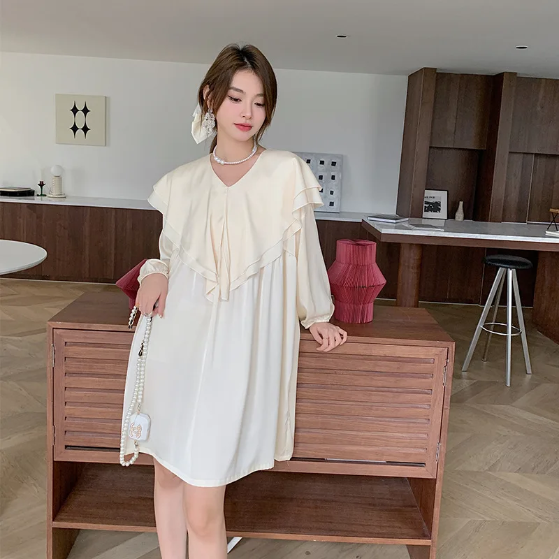 

Women Sleepwear Sexy Ruffles Nightgowns Nightwear Full Sleeve Night Dress Female Pajamas Summer Home Clothes Sleepshirts