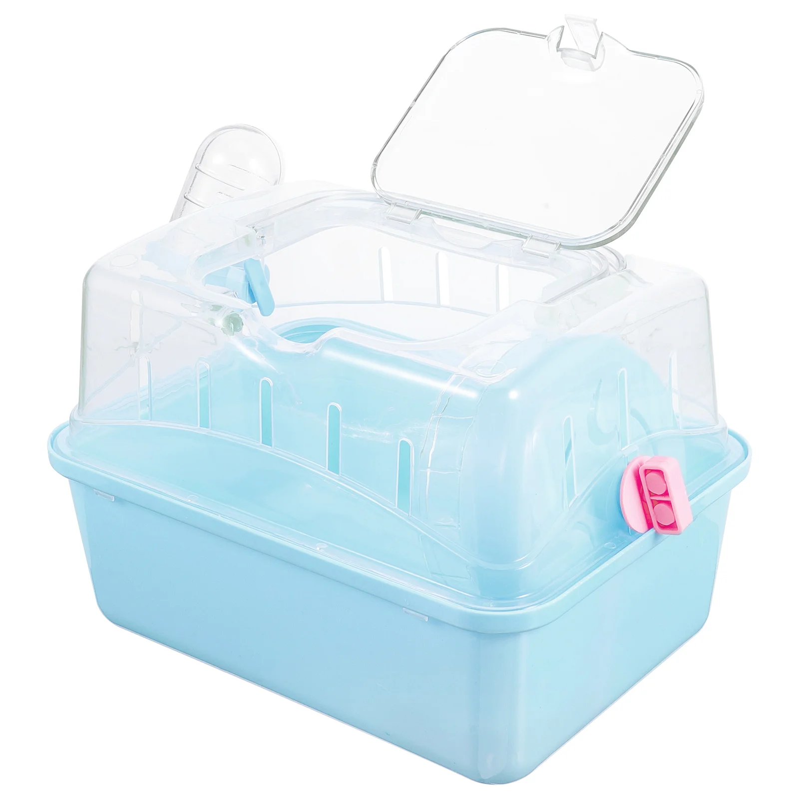 

Small Container Hamster Cage Hamsters Cages Carrier Take Carrying Holder Transparent Supply Travel For