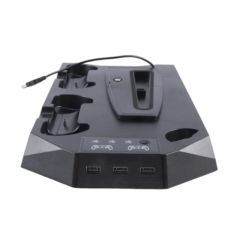 Фото Охлаждающая подставка GO-For PS5 Slim/PS5 для док-станции с вентилятором DE/UHD, ультратонкая многофункциональная подставка для прямой зарядки, простая в использовании, Bl №3
