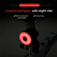 bicycle bike lights night cycling warning flashlight lamp mtb bike rear tail light usb charging led lantern bicycle accessories