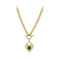 925 sterling silver with 18k gold plated plain silver natural malachite heart pendant necklace for women original fine jewelry