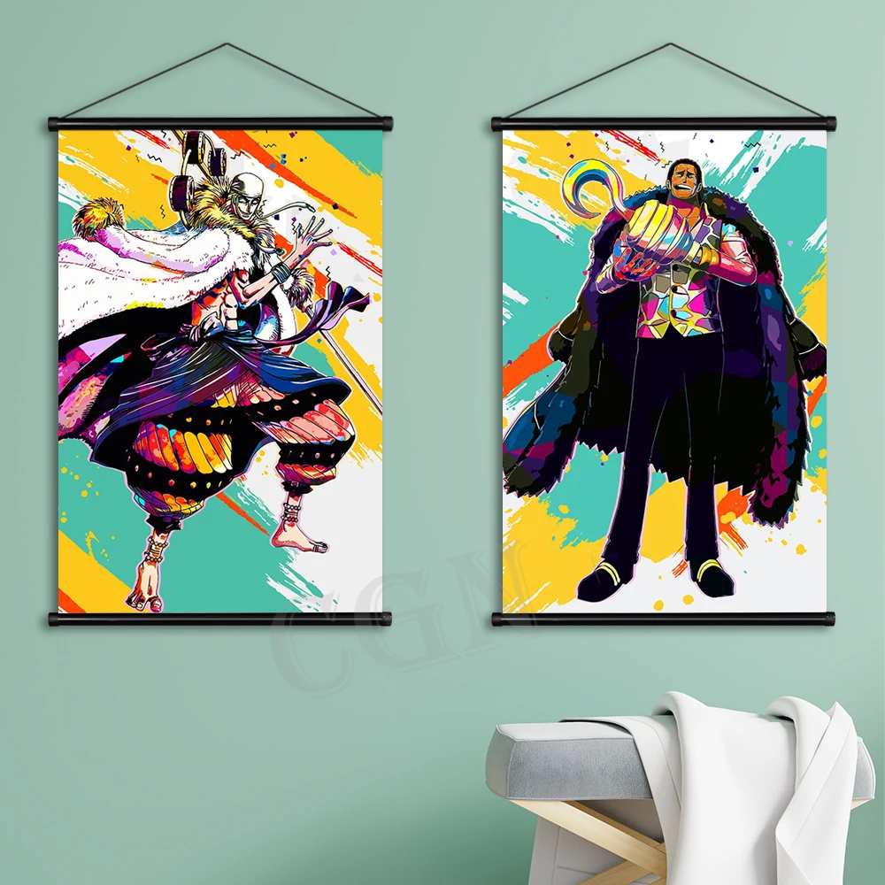 Слитная картина обезьяны D. Дракон манга Луффи плакат Холст Искусство роспись