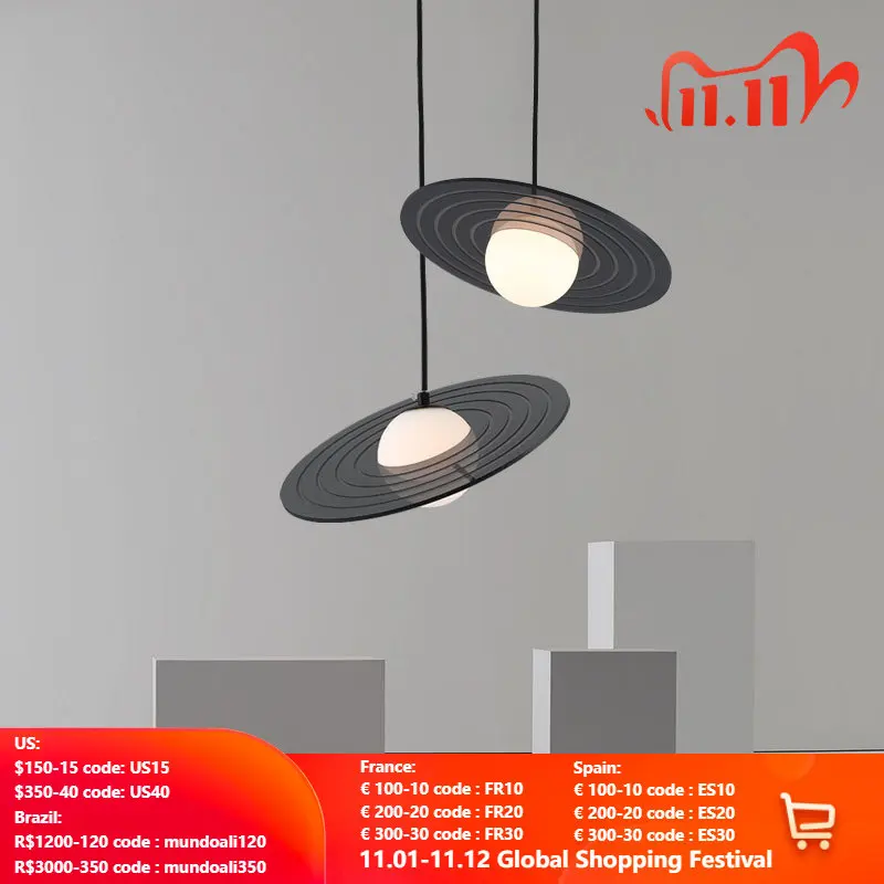 

SANDYHA Nordic Modern Planet Chandelier Home Decor Bedroom Children's Room Star Hotel Creative Planet Bedside Hanging Lightings