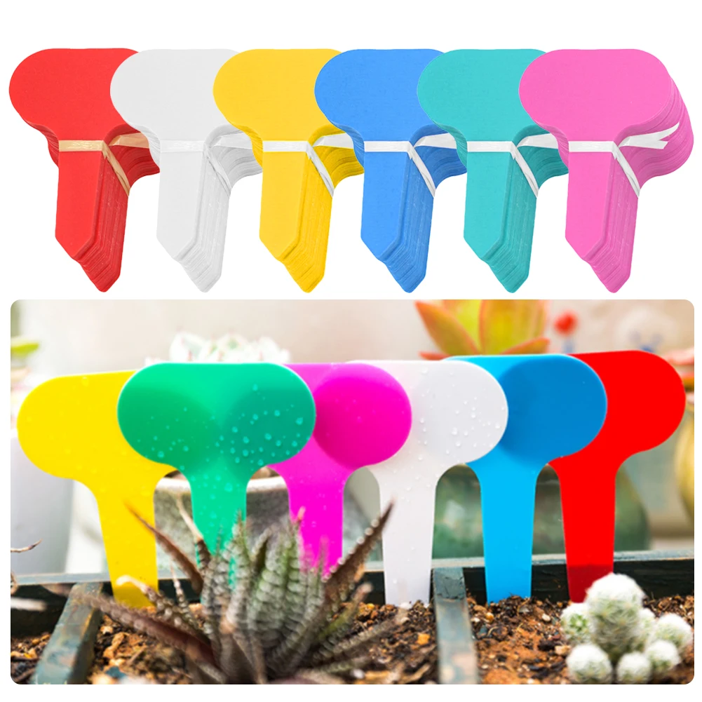 

100pcs Plastic Garden Labels Plant Classification Sorting Sign Tag Flower Pots Seedling Labels Writing Plate Board