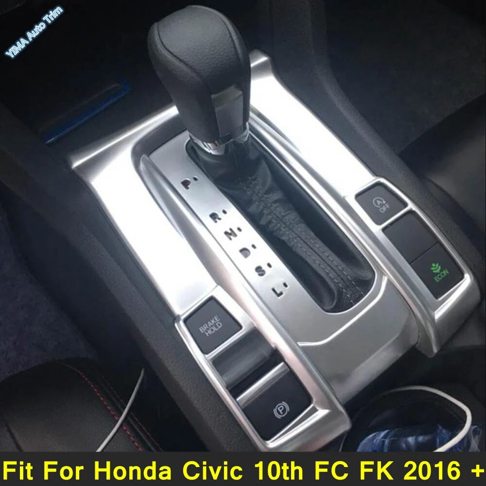 

Car Console Gear Shift Box Panel Trim Cover 1PCS For Honda Civic 10th FC FK 2016 - 2020 Matte / Carbon Fiber Texture Interior