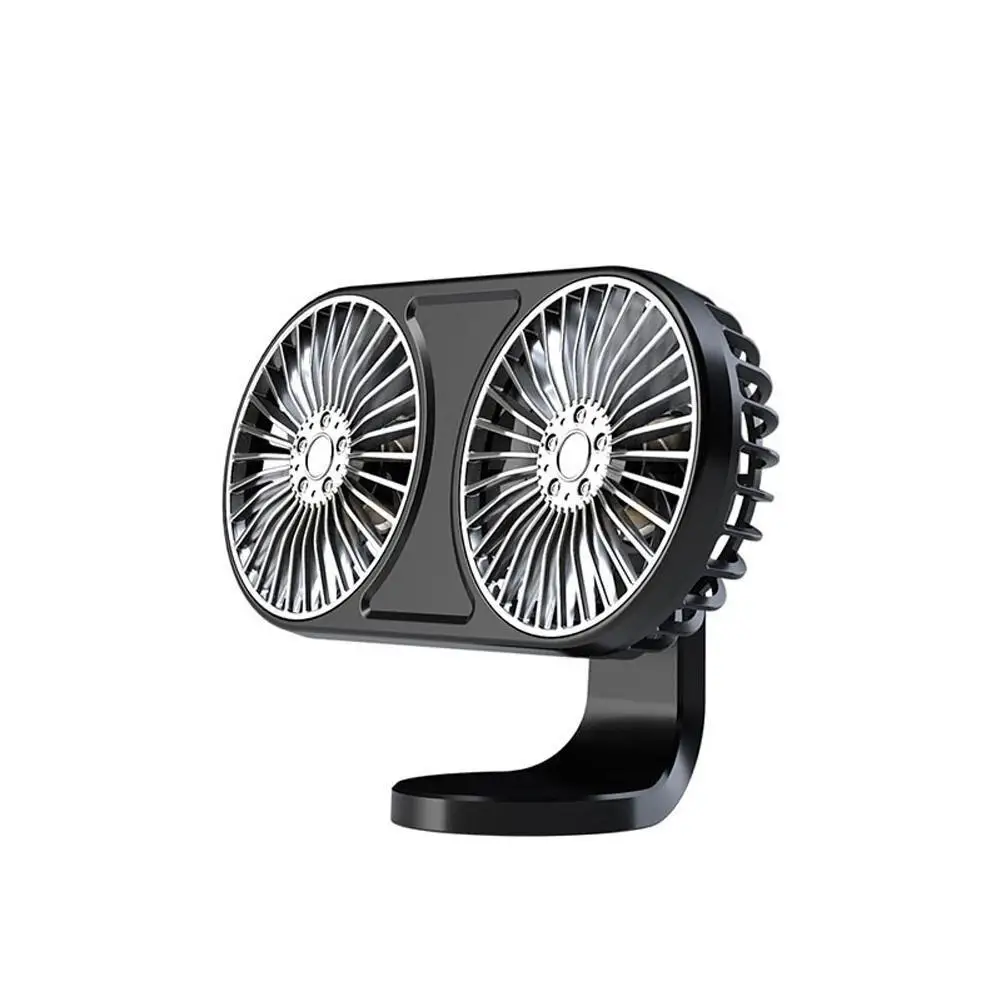 

Car Fan Low Noise Dual Head Air Outlet Cooling Fan 3 Level Wind Speed Adjustable Modified Accessories Dropshipping