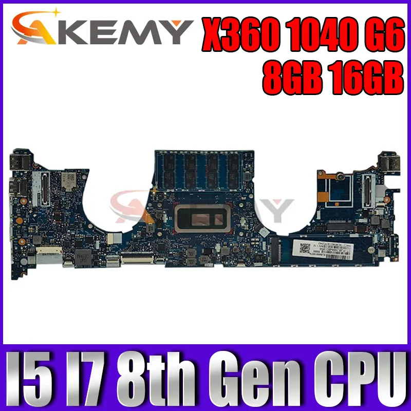 

For HP EliteBook X360 1040 G6 Laptop motherboard Mainboard HSN-I29C 6050A3037501 Motherboard with I5 I7 8th Gen CPU 8GB 16GB RAM