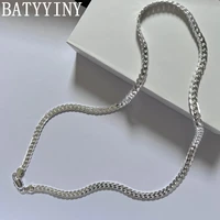 batyyiny 925 sterling silver 5mm side chain 818202224 inch necklace for woman men fashion wedding engagement jewelry
