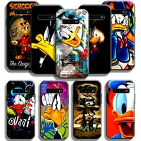 don donald fauntleroy duck phone case for samsung galaxy s10 plus s10e s10 lite case for samsung s10 5g soft coque black back