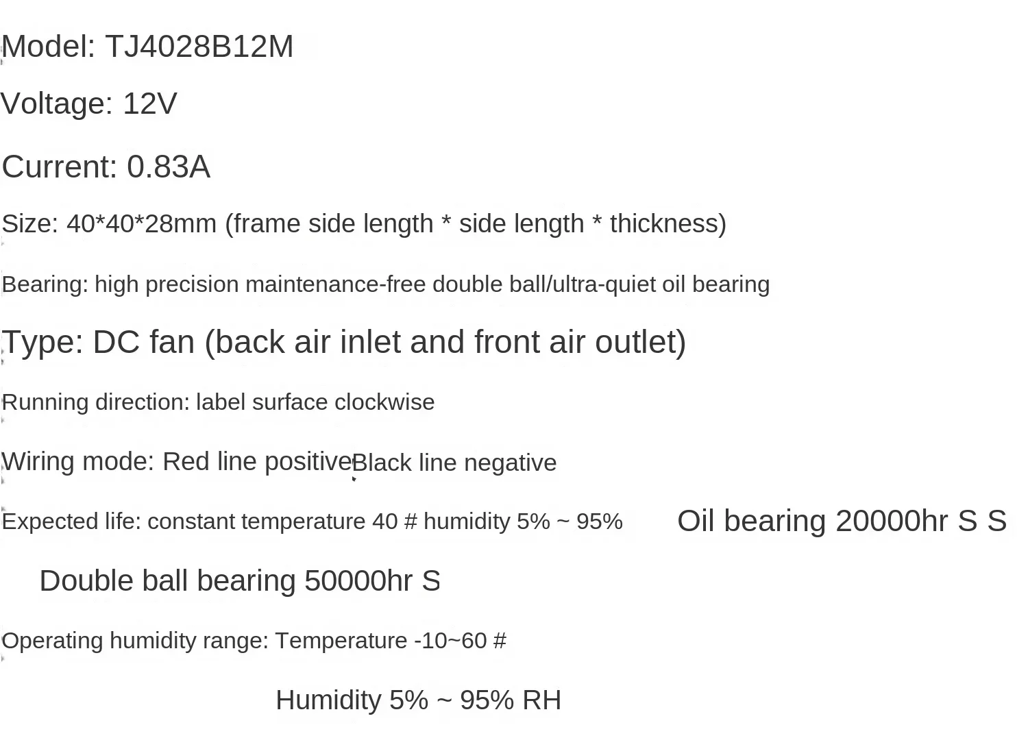 40*40*28 мм Taijun 4028 дюйма 4 см большой громкости воздуха DC12V 0.83A импульсный источник