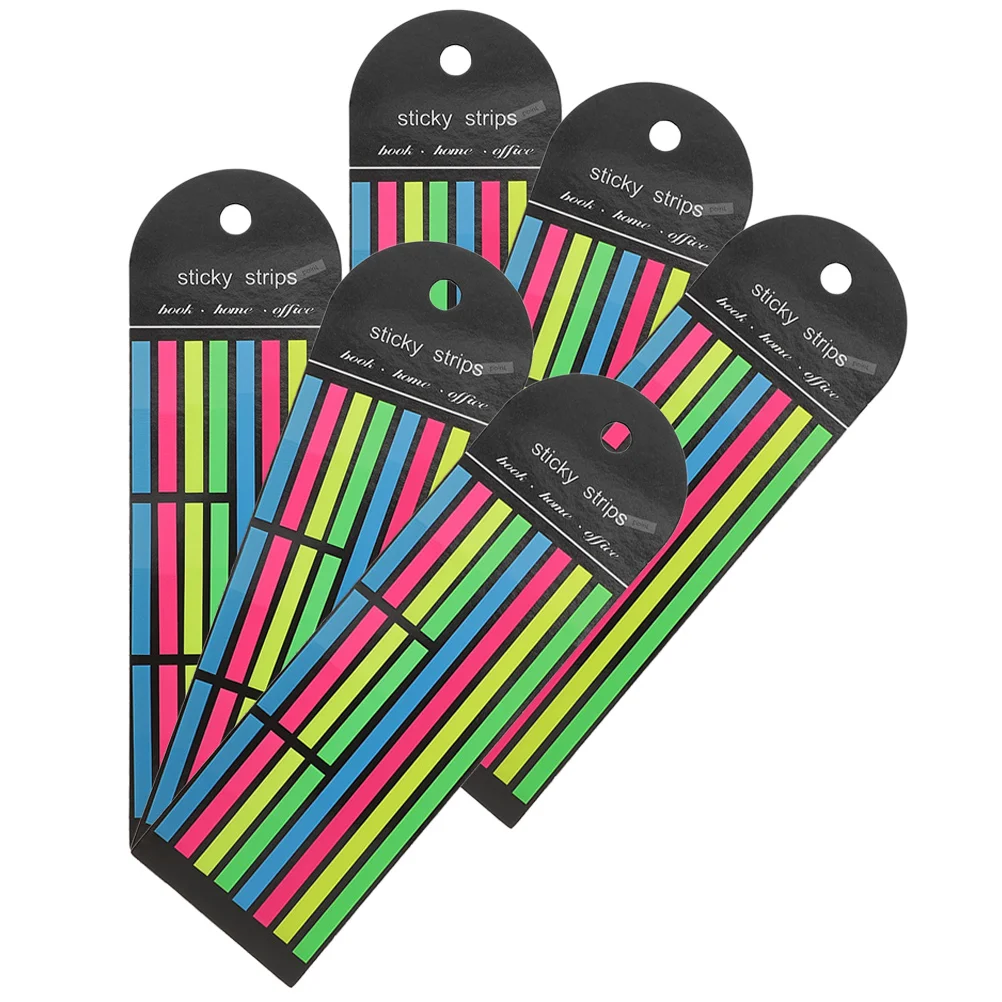 

6 Pcs Fluorescent Index Stickers Reading Tabs Book Annotation Mini Tape Notes Bookmarks The Pet Highlighter Student Notepads