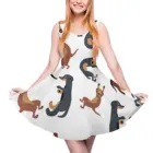 Платье с рисунком таксы, осеннее платье для девочек