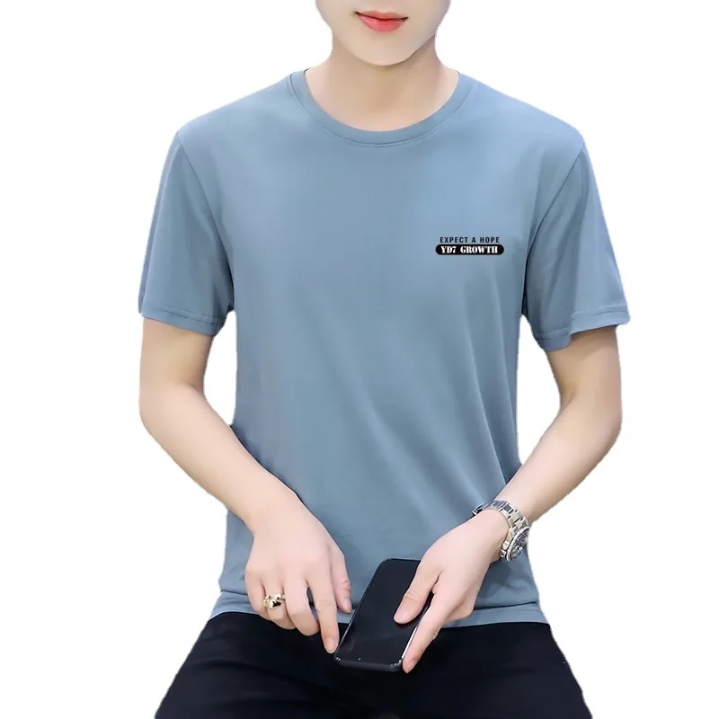 Футболка мужская с круглым вырезом и коротким рукавом из 2022 хлопка |