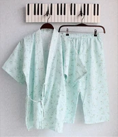 cotton gauze pajama shorts women short sleeve kimono robe top knee length pants japanese homewear yukata summer sleepwear set