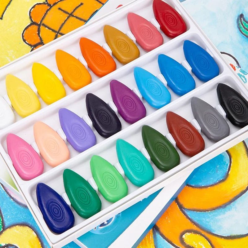 

Set Drawing Kids Baby 12 Safe Student Art Tool Painting For School 1 Wax Washable Crayons Colors Office Supply