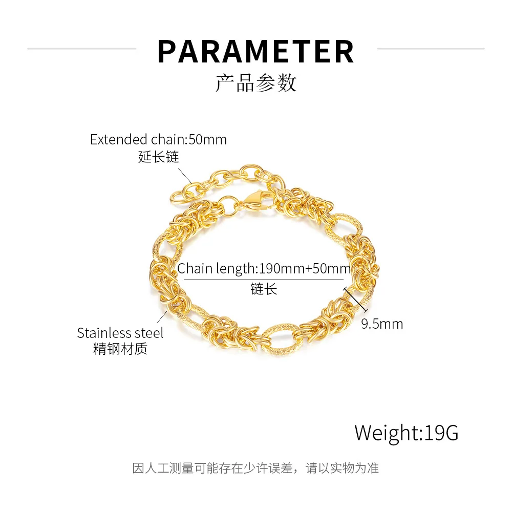 Jewelry Wholesale Fashion Personality Titanium Steel Hand  Vintage Geometric Stainless  Bracelet