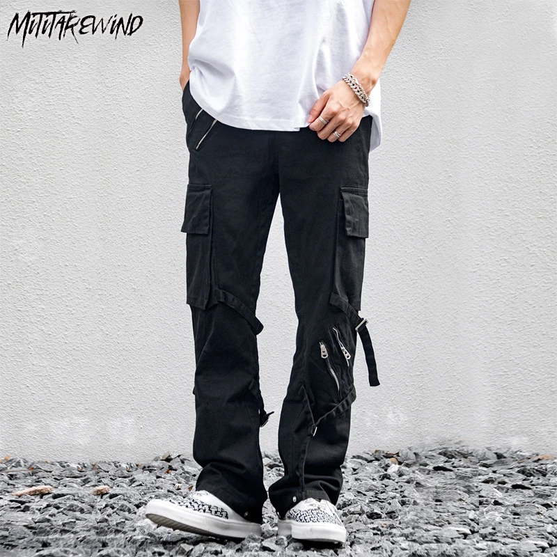 

Брюки-карго на молнии, с несколькими карманами, для мужчин и женщин