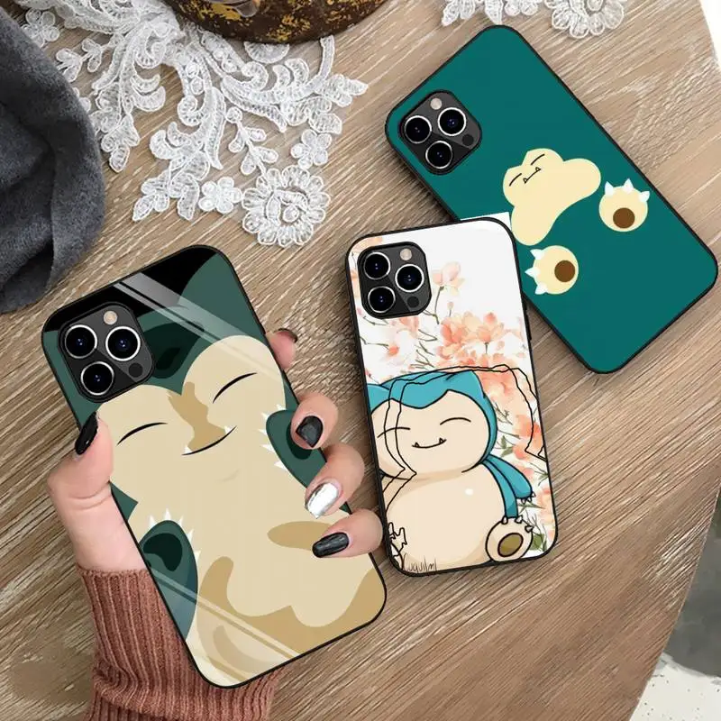 

Pokemon Snorlax Phone Case Silicone Soft for iphone 13 12 11 Pro Mini XS MAX 8 7 Plus X 2020 XR cover