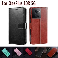 hoesje cover for oneplus 10r case cph2411 magnetic card flip leather wallet stand phone book for oneplus 10 r 5g case bag coque