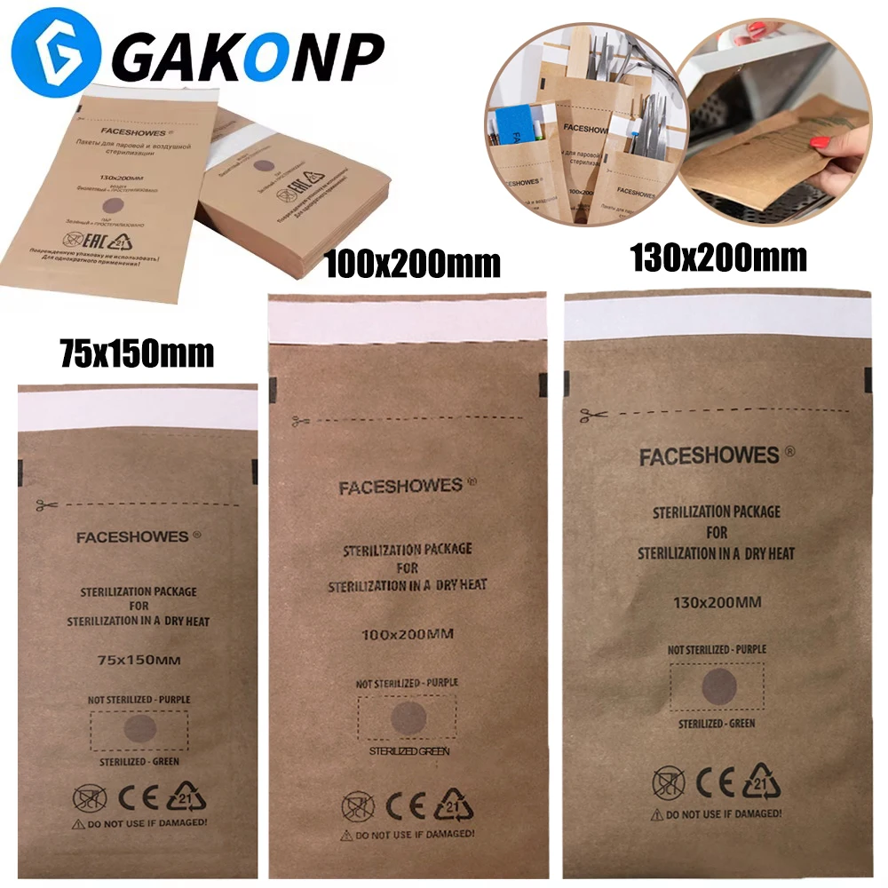 20 шт. одноразовые мешки для дезинфекции ногтей