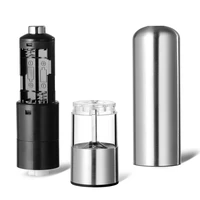 automatic salt pepper grinder electric spice mill grinder adjustable coarseness kitchen tools for cooking bbq