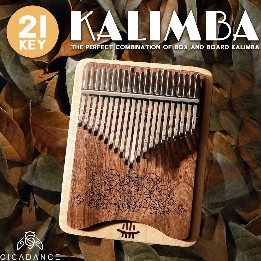 

Kalimba Kit 21 Keys Black Walnut Thumb Piano Professional Hollow Calimba Keyboard Musical Instrument With Accessories Gifts Idea