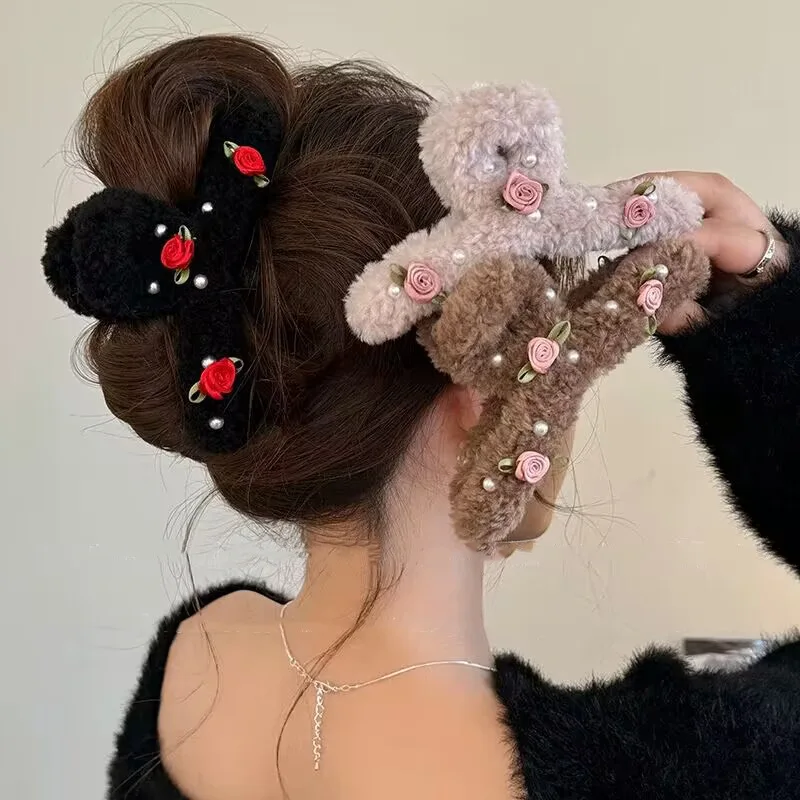 1 шт. заколка для волос с розовым жемчугом