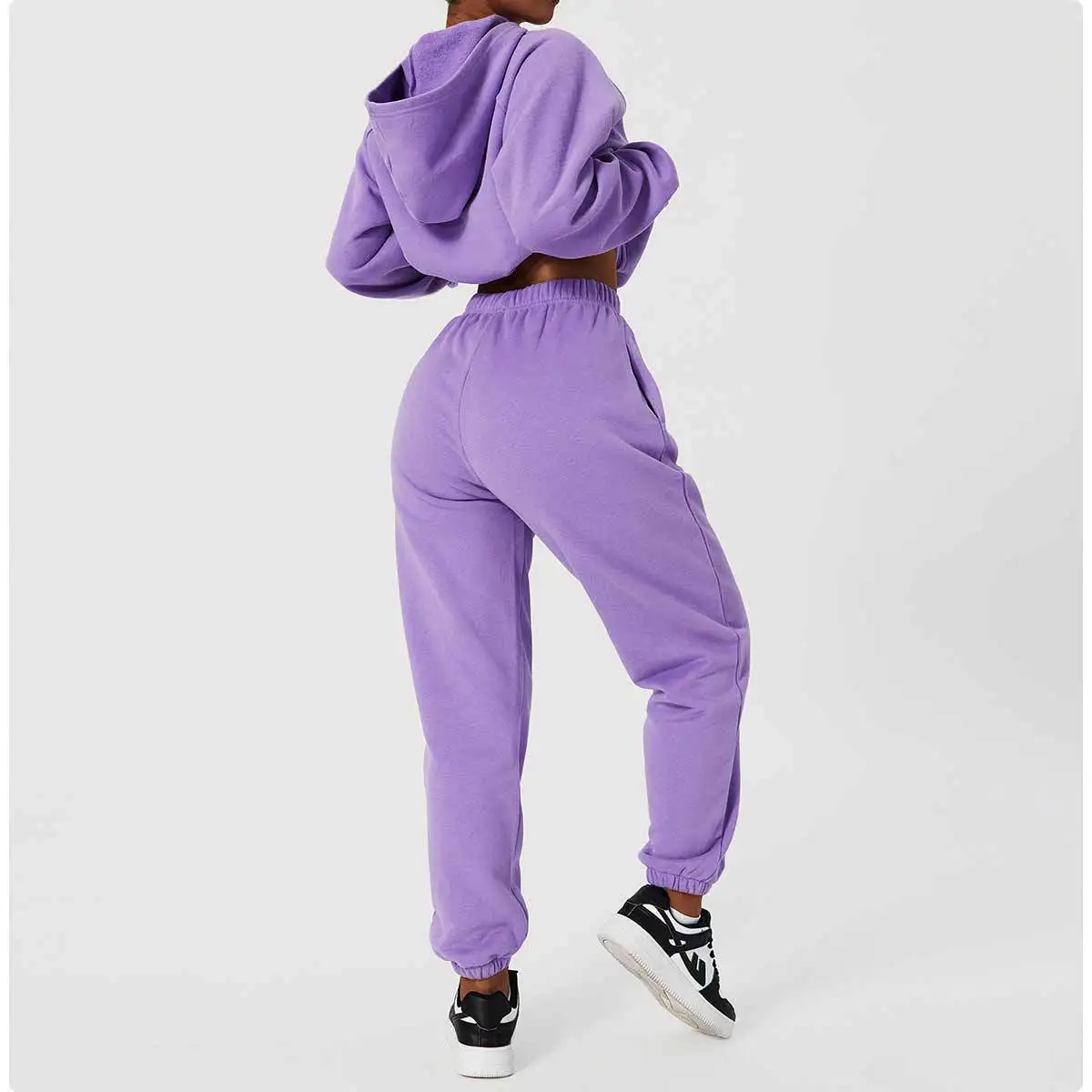 Wyplosz Yoga Set Pant Sweater Women's Sport Suit Fitness Suit Tracksuit 2 Piece Set Sportwear Clothing Solid Color Loose Casual