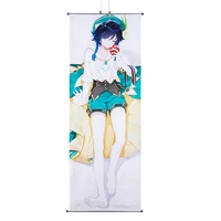 anime genshin impact hanging painting wall picture peach skin scroll painting office living room bedroom decoration 50%c3%97150cm