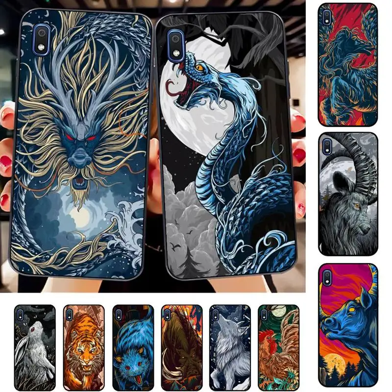 

Chinese zodiac style Phone Case for Samsung A51 01 50 71 21S 70 31 40 30 10 20 S E 11 91 A7 A8 2018