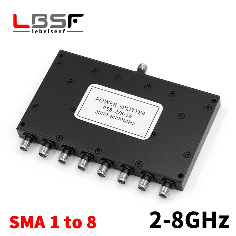

2~8G power splitter one point eight SMA head WiFi6 RF signal test power splitter combiner