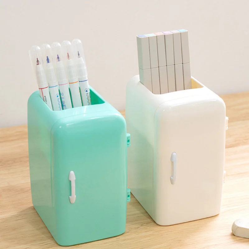 

Cute Refrigerator Pen Holder Student Cute Large-capacity Desktop Organizer Storage Creative Tube Desk Organizer Stationery