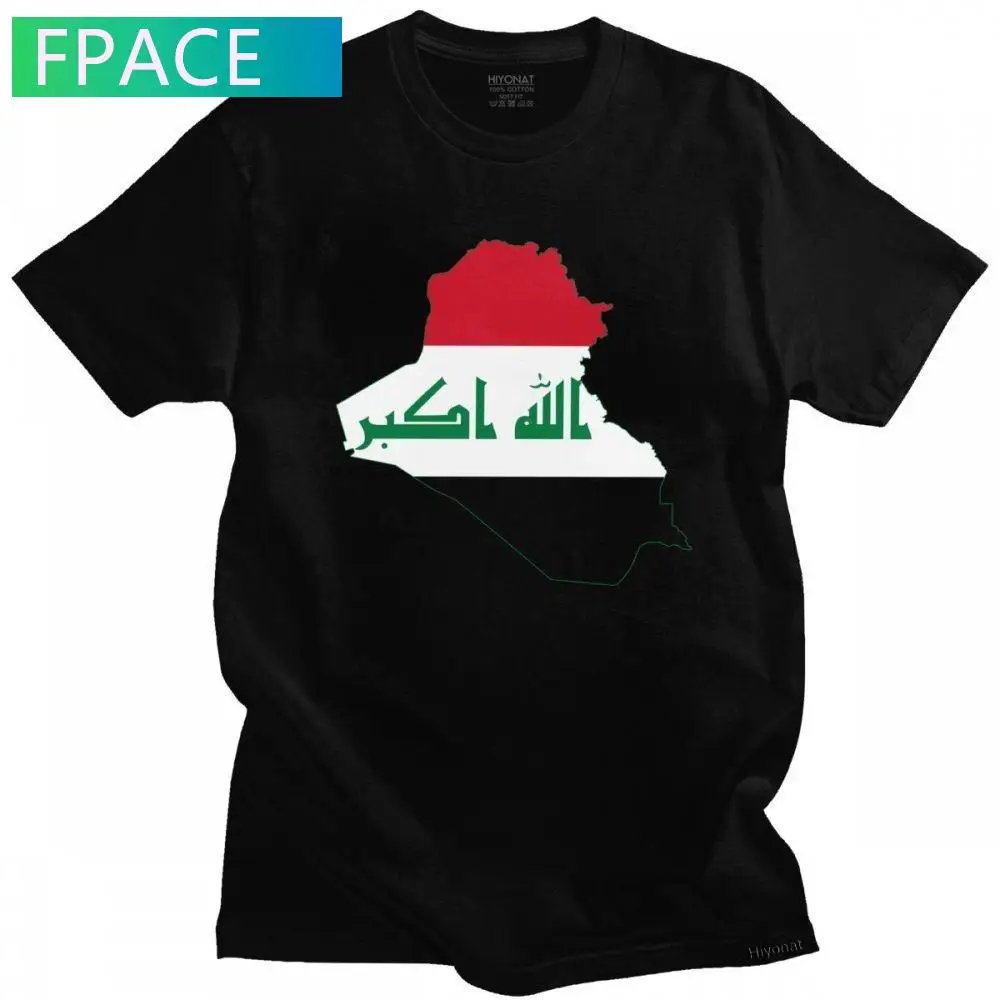 

Iraqi Iraq Flag Map Mens T Shirt 100% Cotton Tee Tops Round Neck Short-Sleeve Fashion Tshirt Clothing Casual Basic T-shirts