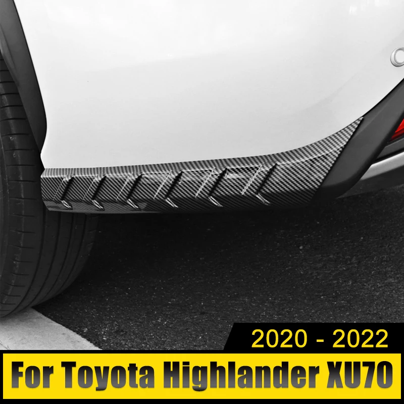 

Car Accessories For Toyota Highlander XU70 Kluger 2020 2021 2022 2023 Hybrid ABS Rear Bumper Side Cover Molding Trim Stickers