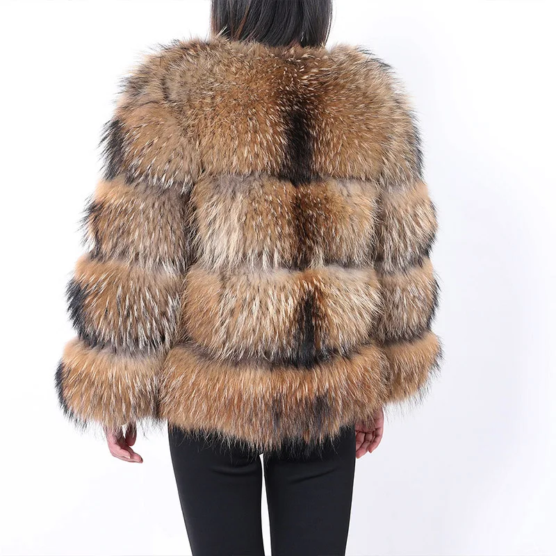 MAOMAOKONG 2022 Natural Real Fur Coat Raccoon Fur Jackets Super Hot Women's Winter Luxury Large Size Female Clothing Vests