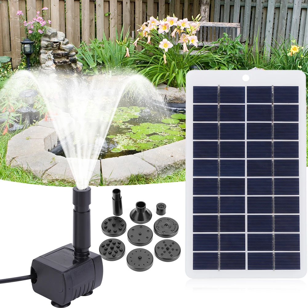 USB 5V Aquarium Pump 120L/h Solar Power Panel Water Pump Garden Decoration Watering System Energy Saving Kits for DIY Fish Tank