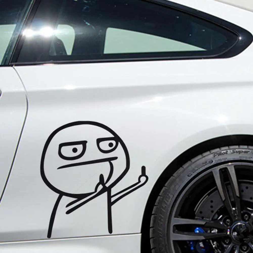 Car Sticker Taunt Despise Jdm Funny Middle Finger Personality Creativity Cartoon Sticker Sticker Humorous Body Firm Car D4j5