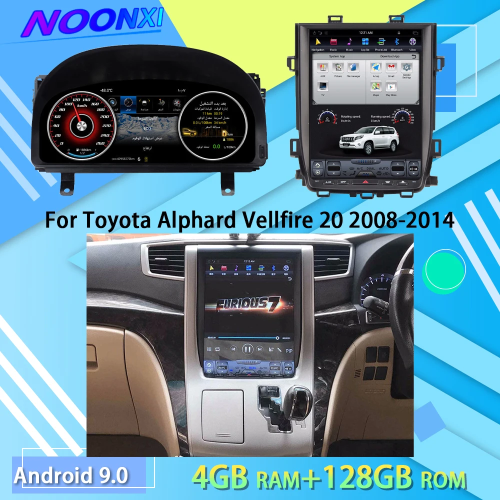 

Android Car Digital Cluster Dashboard For Toyota Alphard Vellfire 20 2008 - 2014 LCD Instrument Panel Multimedia radio Head Unit