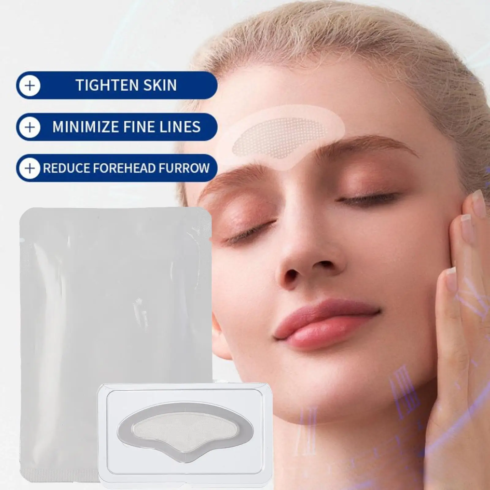 

Hyaluronic Acid Microneedle Forehead Patches Mask Anti Lines Frown Forehead Wrinkle Treatment Stickers Firming Anti-Aging M W2I0