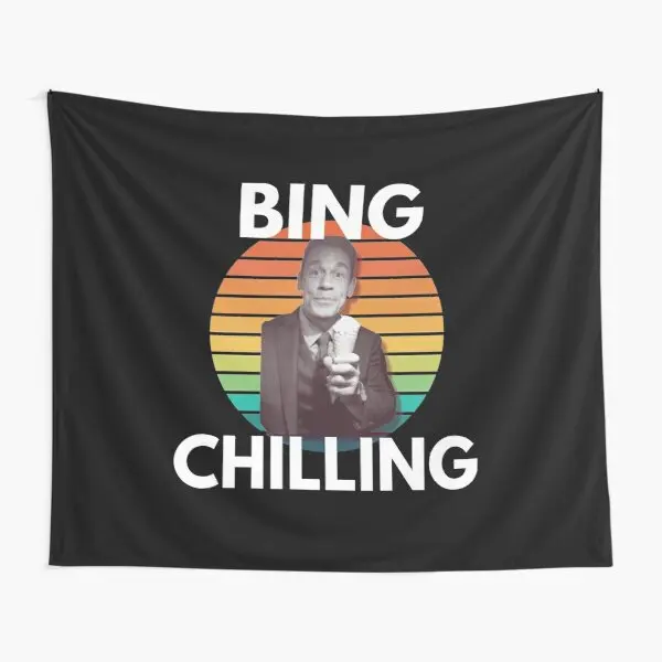 

Bing Chilling Retro John Xina Ice Cream Tapestry Printed Wall Art Bedspread Decor Living Mat Yoga Colored Decoration Hanging